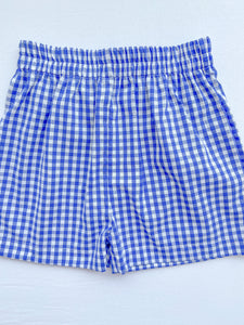 Royal Blue Check Shorts