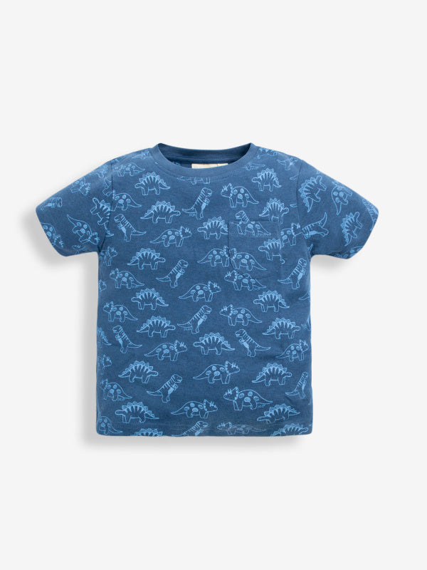 Linear Dino Print  T-Shirt