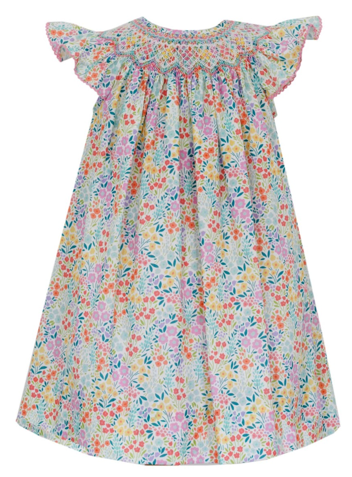 GROUP 6 - Spring Flowers Dress 3011B angel wing bishop