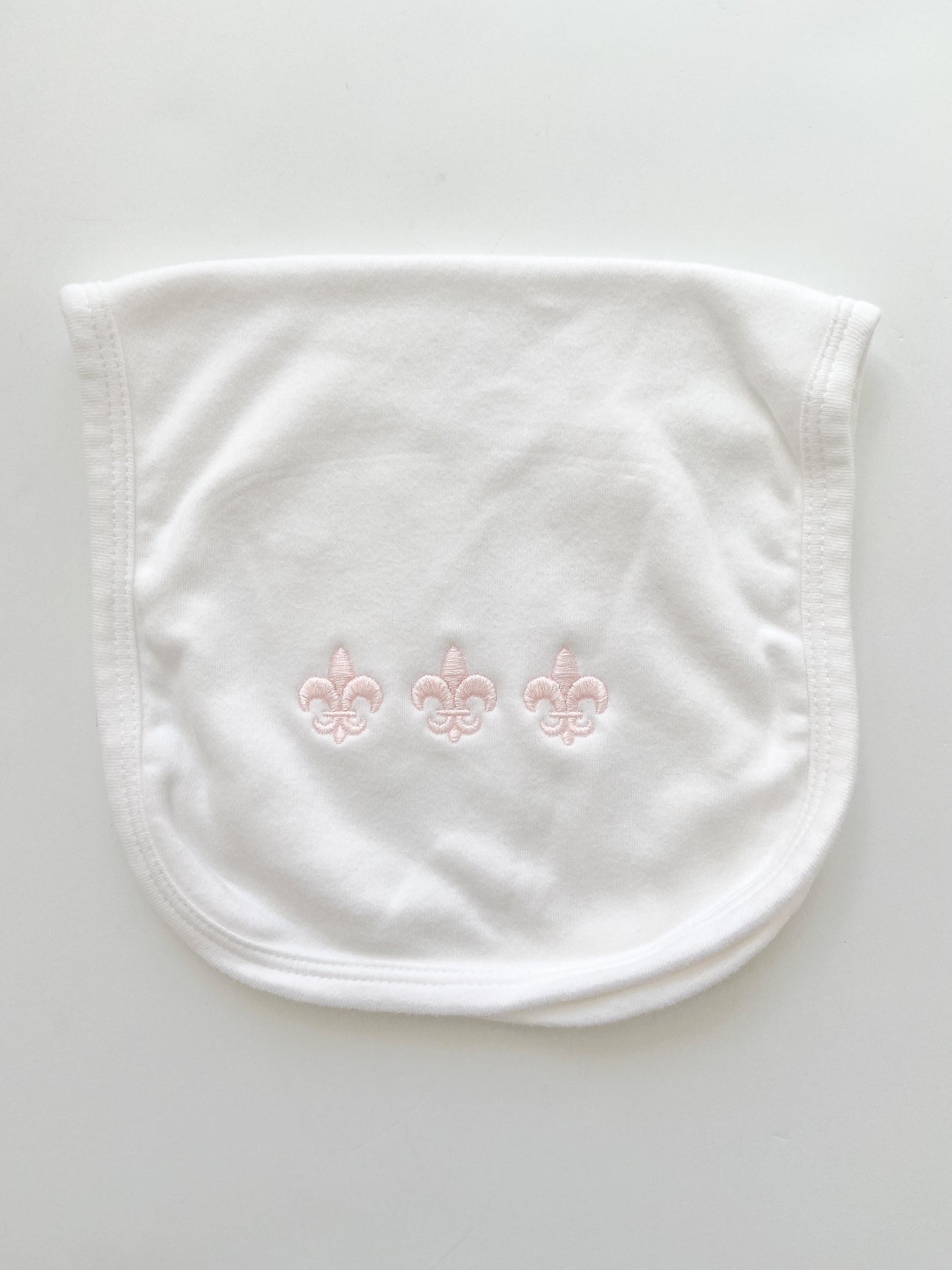 Pink Fleur De Lis Burp Cloth