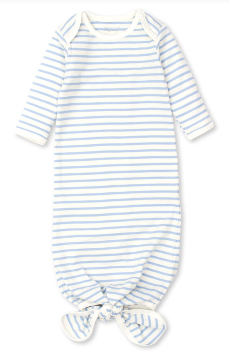 Basic Stripe Knotted Sack-blue