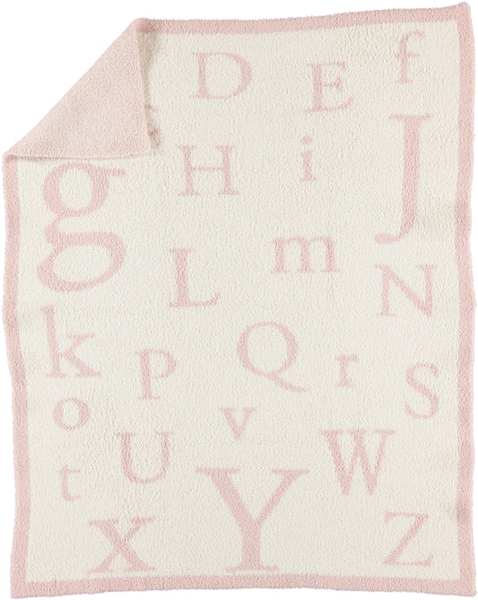 CozyChic ABC Blanket Dusty Rose