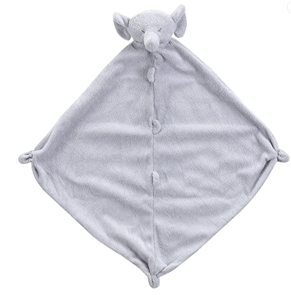 Lovie Blankie - 13 X 13 - grey elephant