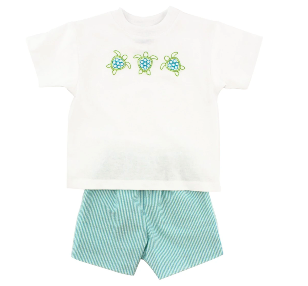 Boys Short Set Turtle Time