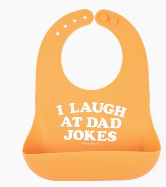 I laugh at Dad Jokes Bib