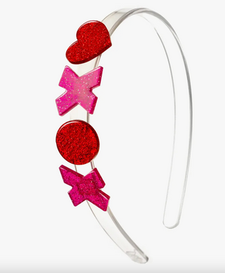 XOXO Pink/Red Glitter Headband