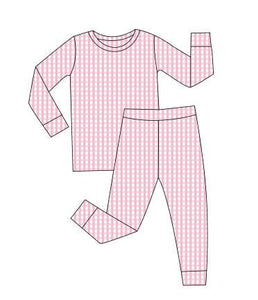 Uptown Baby 2 Piece Sleep Set Pink Gingham