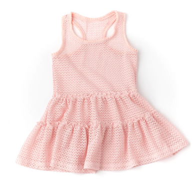 Pink Crochet Tank Dress