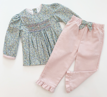 Load image into Gallery viewer, Group 6 Smocked Blouse Pant Set Long Sleeve 3005N