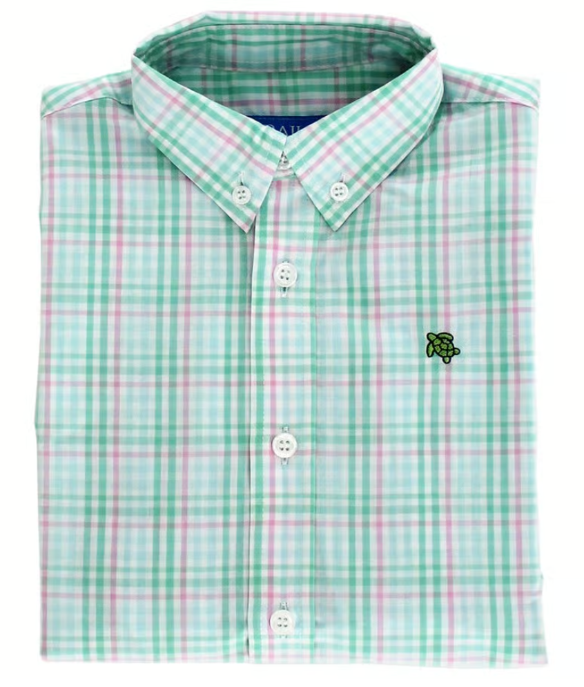 Roscoe Button Down Shirt Cypress Plaid