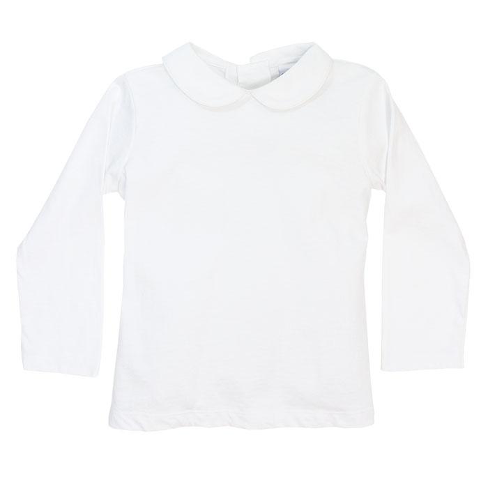 White Knit Piped Shirt - Toddler Boys