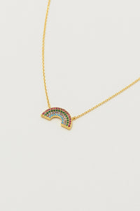 Full Rainbow Necklace Gold Plated