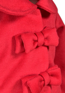 2 Bow Car Coat Red