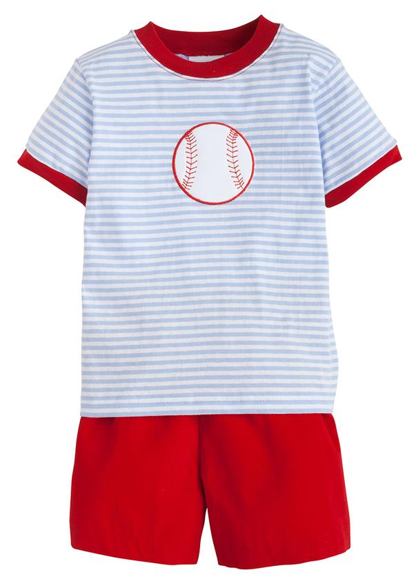 Applique Baseball Short Set