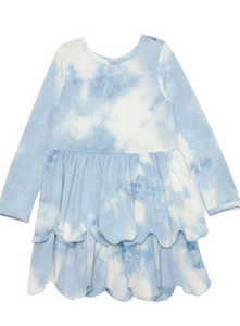 Light Blue Cotton Clouds Knit Dress