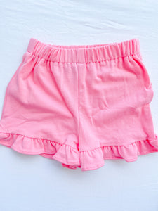 Pink Ruffle Knit Shorts 50651