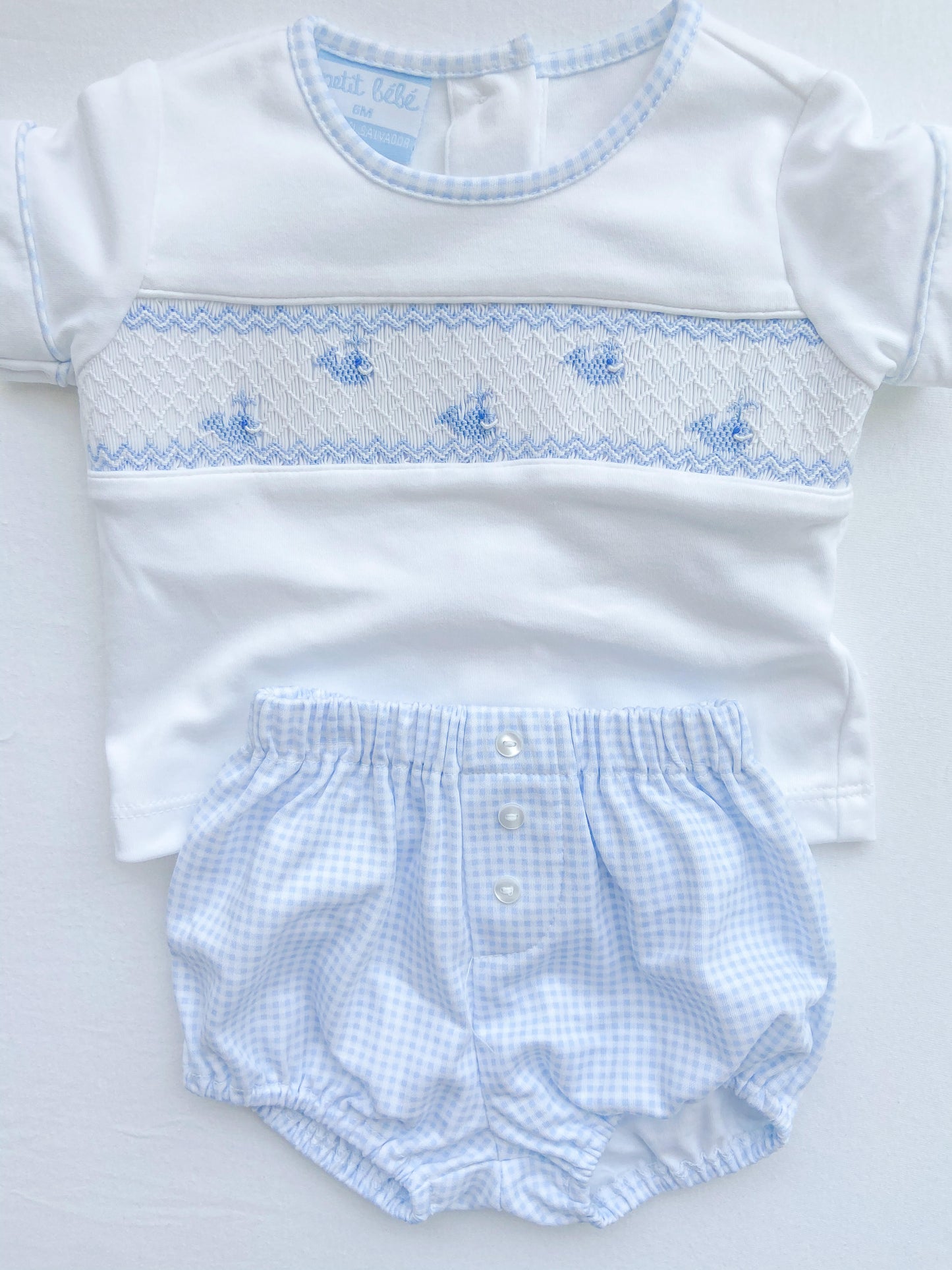 Lt Blue Whale Diaper Set