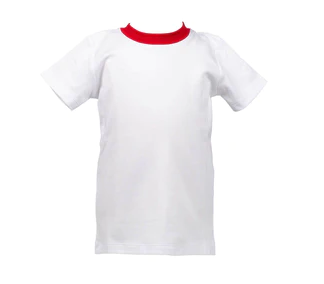 Pima Boy T-Shirt Red Trim