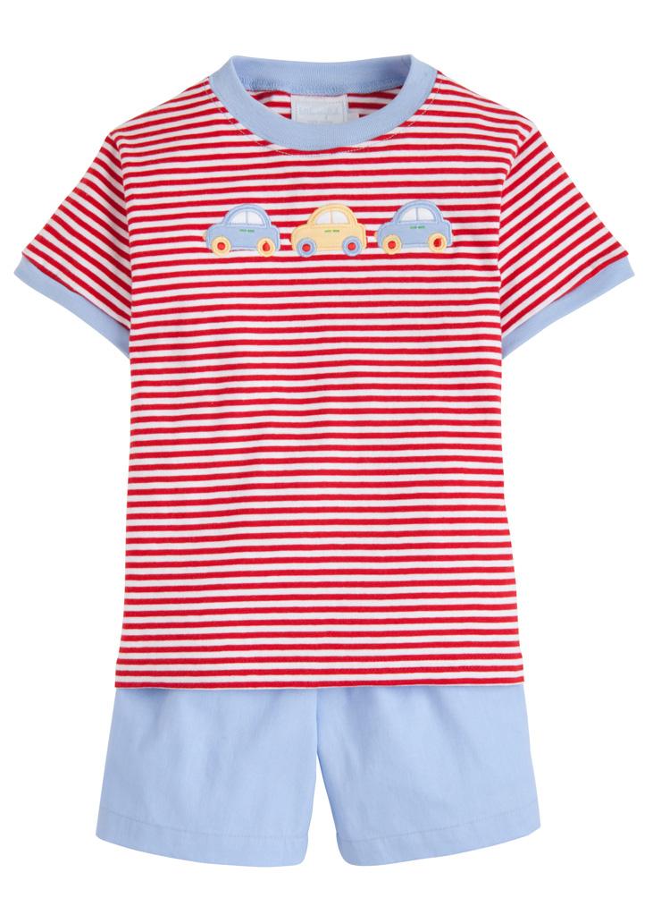 Car Applique Short set-Toddler boys