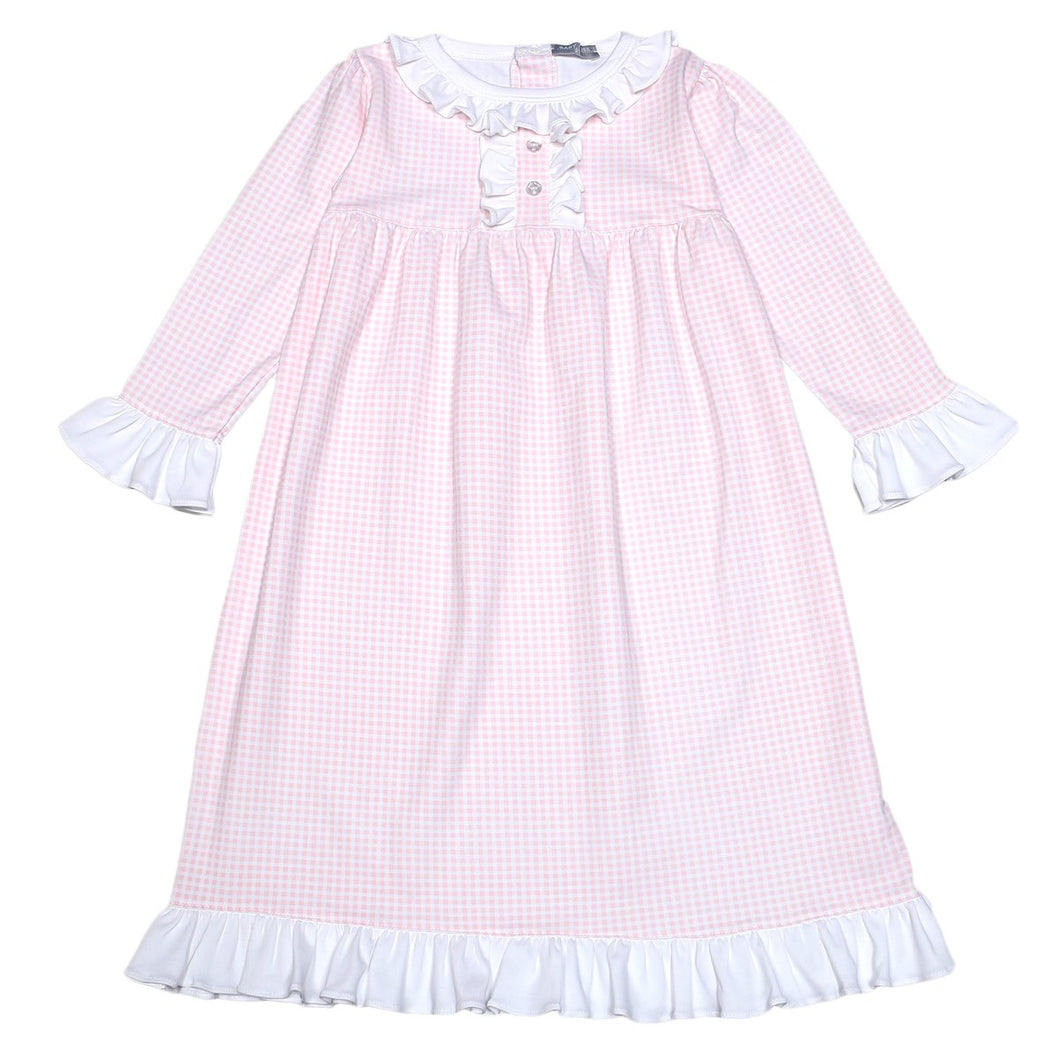 Pink Gingham Night Gown - Toddler Girls