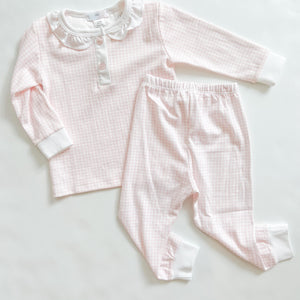 Pink Gingham Ruffle Set - Infant