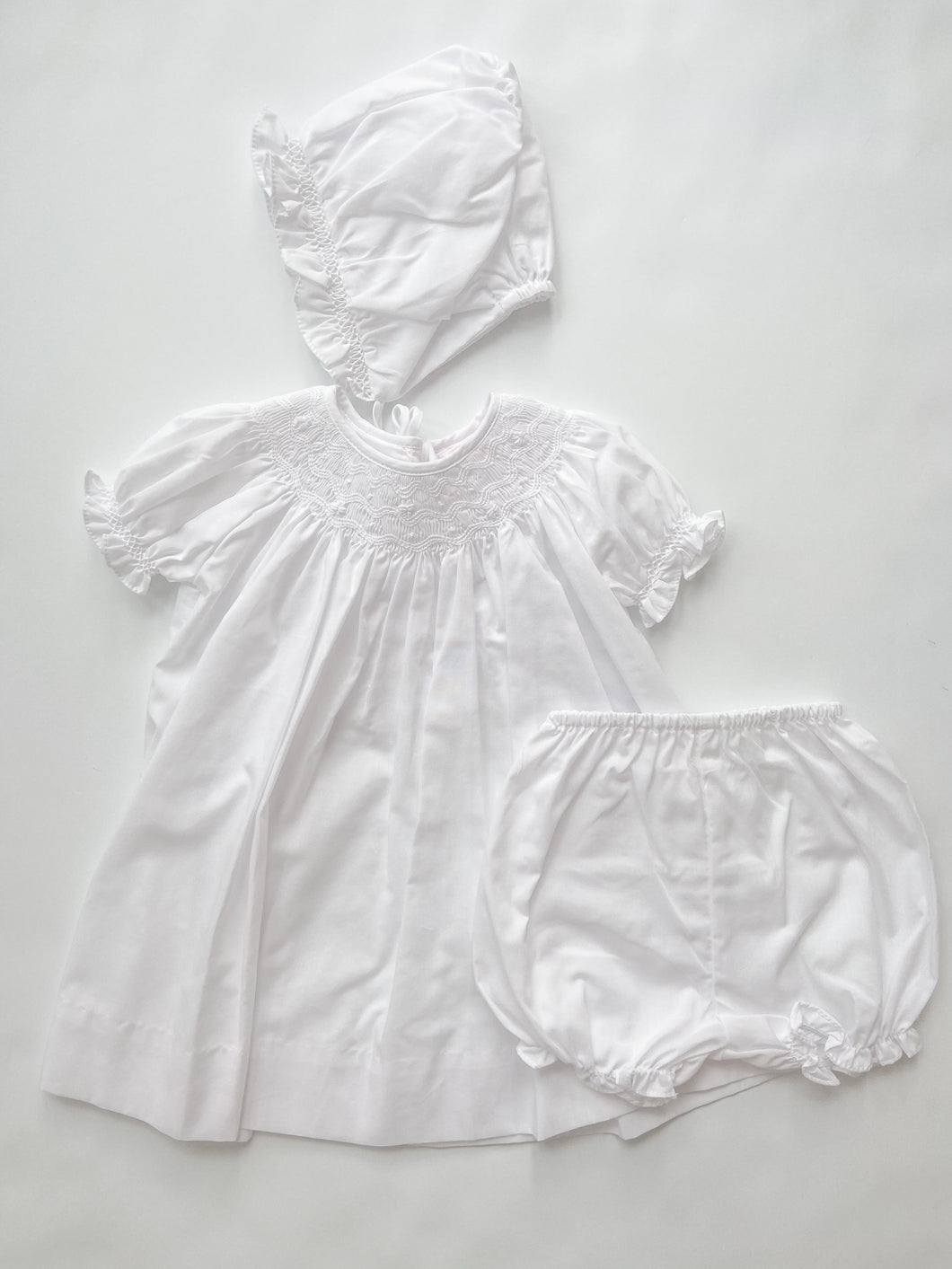 Smocked White Daydress - Infant