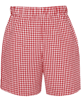 Red Gingham Shorts - Baseball Collection