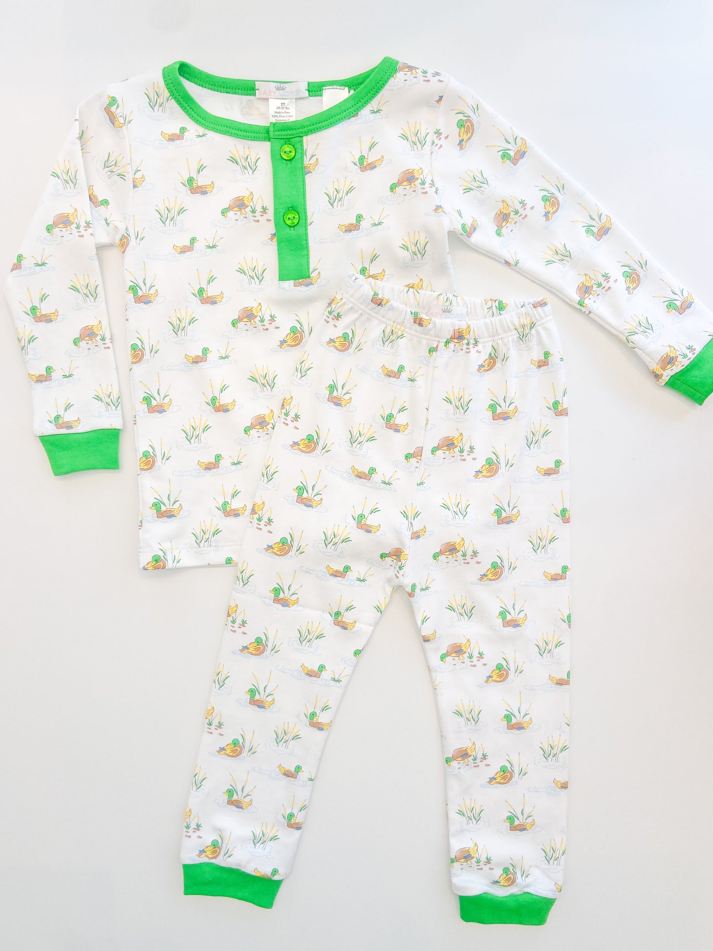 Mallard Duck Pima Pajama Set