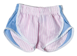 Athletic Short Pink with Light Blue side