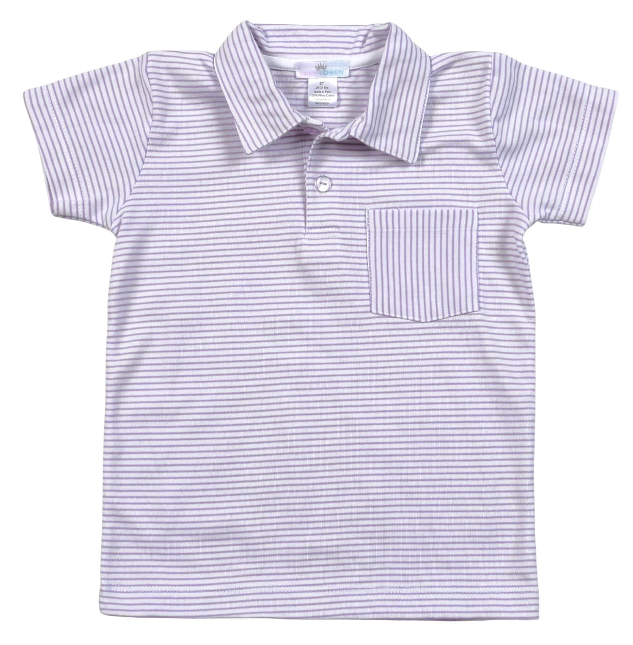 Purple Stripe Collared T-Shirt PLS-310
