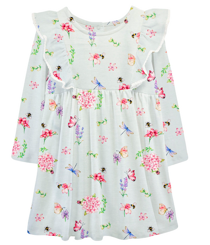 Botanical Dress with Ruffle