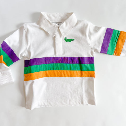 Mardi Gras LS Rugby Shirt