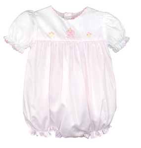 Embroidered Bow and Flowers Bubble - 5246