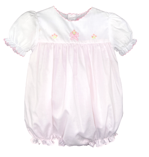 Embroidered Bow and Flowers Bubble - 5246