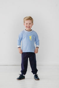Long Sleeve Monkey Knit Shirt - Toddler Boys