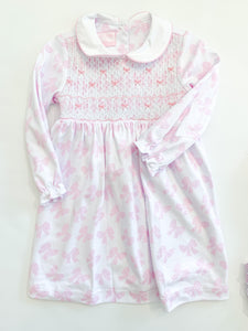 Dress with White Collar Pink Bow 404D