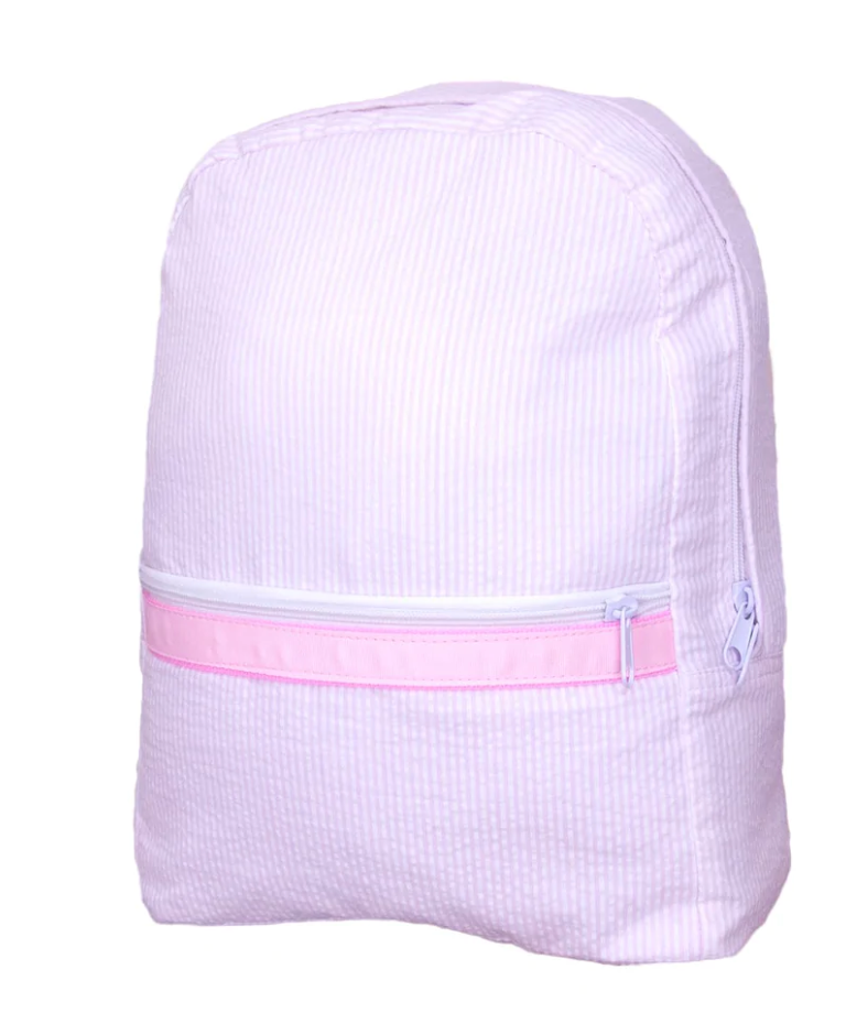 Medium Seersucker Backpack - pink
