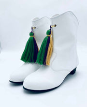 Load image into Gallery viewer, Mardi Gras Boots with Tassel
