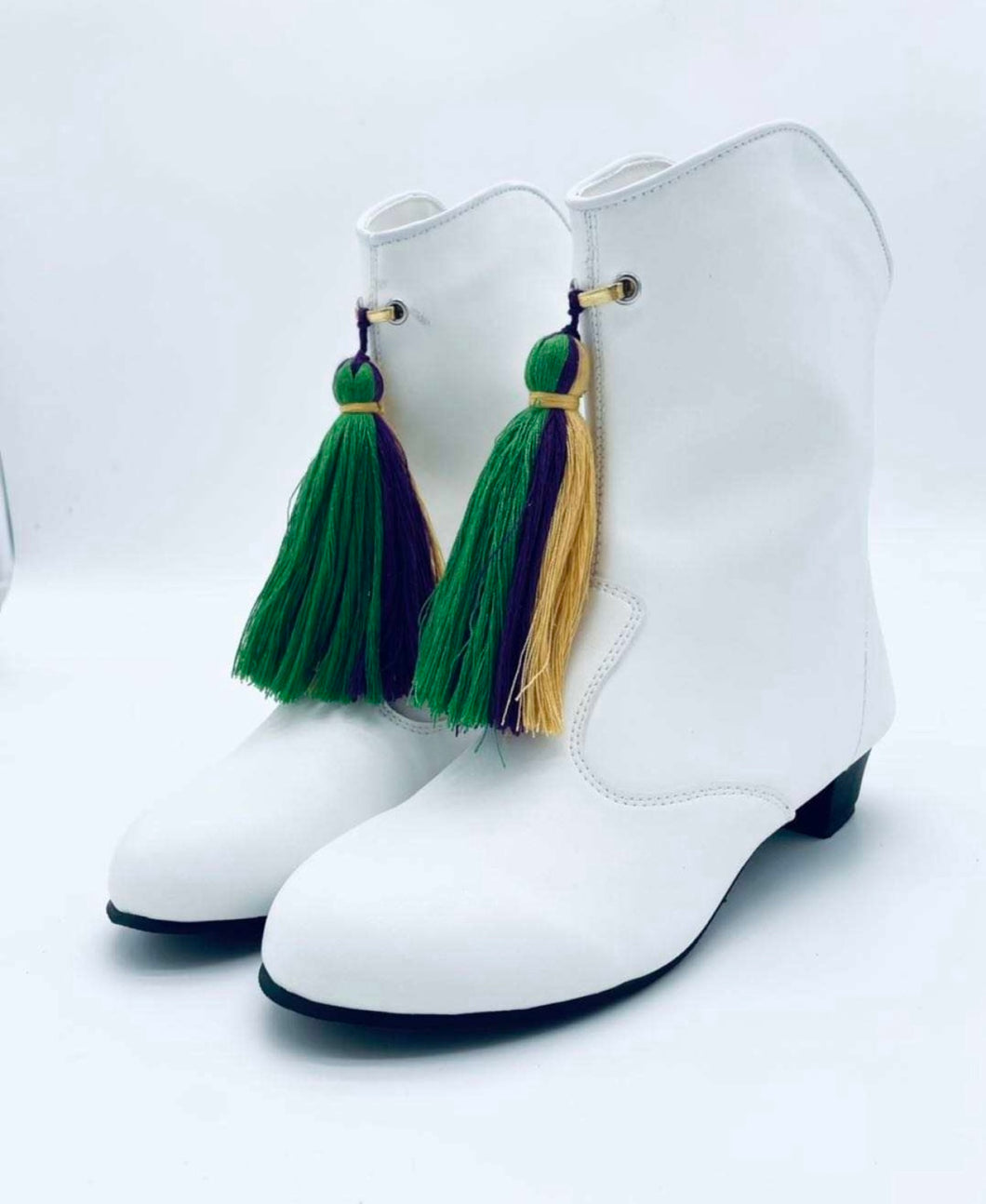 Mardi Gras Boots with Tassel