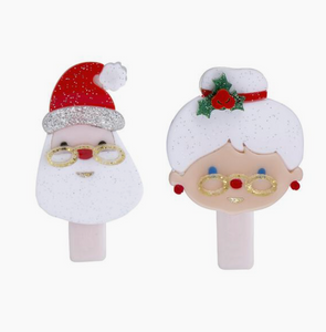 Santa Claus and Mrs. Claus Alligator Clips