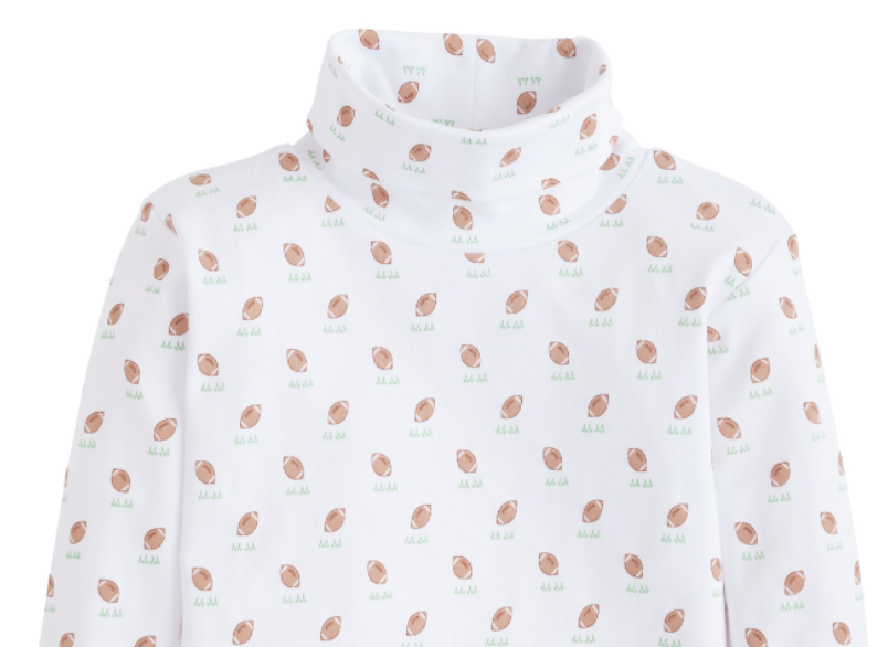 Football printed Turtleneck Onesie
