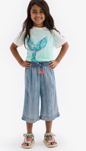Load image into Gallery viewer, Blue Wash Cropped Culottes