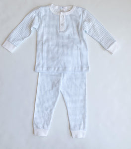 Blue Gingham Loungewear Set - Infant