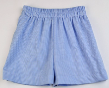 Load image into Gallery viewer, Pleat Front Blue Check Short Set 64800A