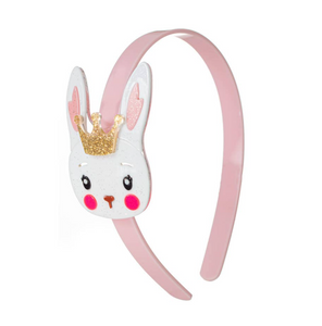 Cute White  Bunny with Crown Headband