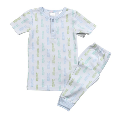 Blue Easter Bunnies Pima Two Pieces Loungewear