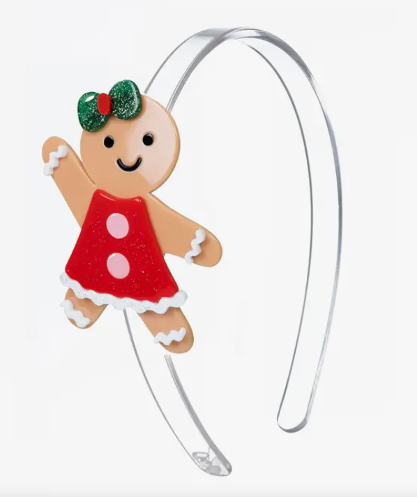 Happy Gingerbread Girl Cookie Headband