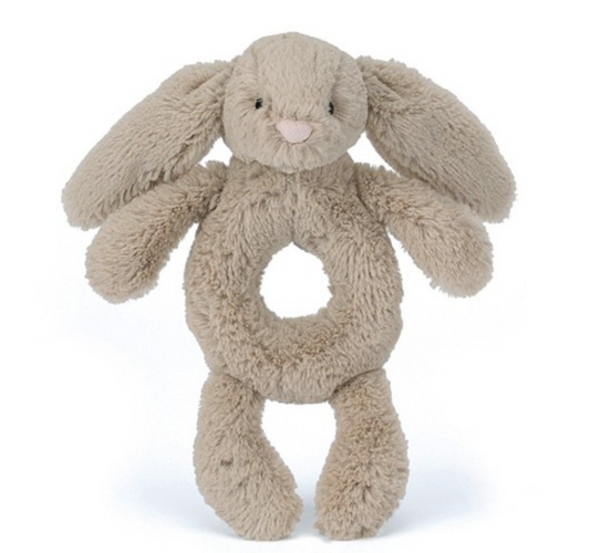 Bashful Bunny Beige Ring Rattle