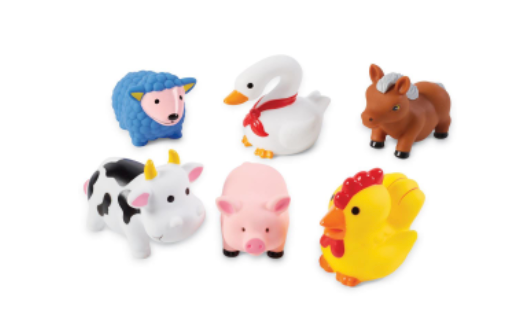 Farm Animal Bath Toy Set