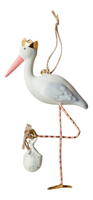 Pink Royal Stork Ornament